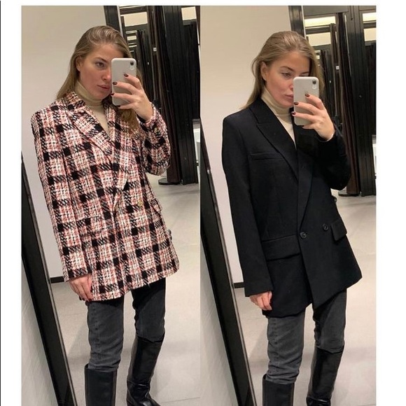 Zara double breast button blazer bloggers favorite - Picture 2 of 16